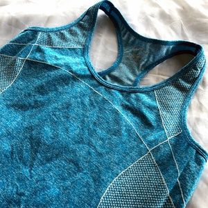 Baby Blue/White Racerback Work Out Tank • L • BCG